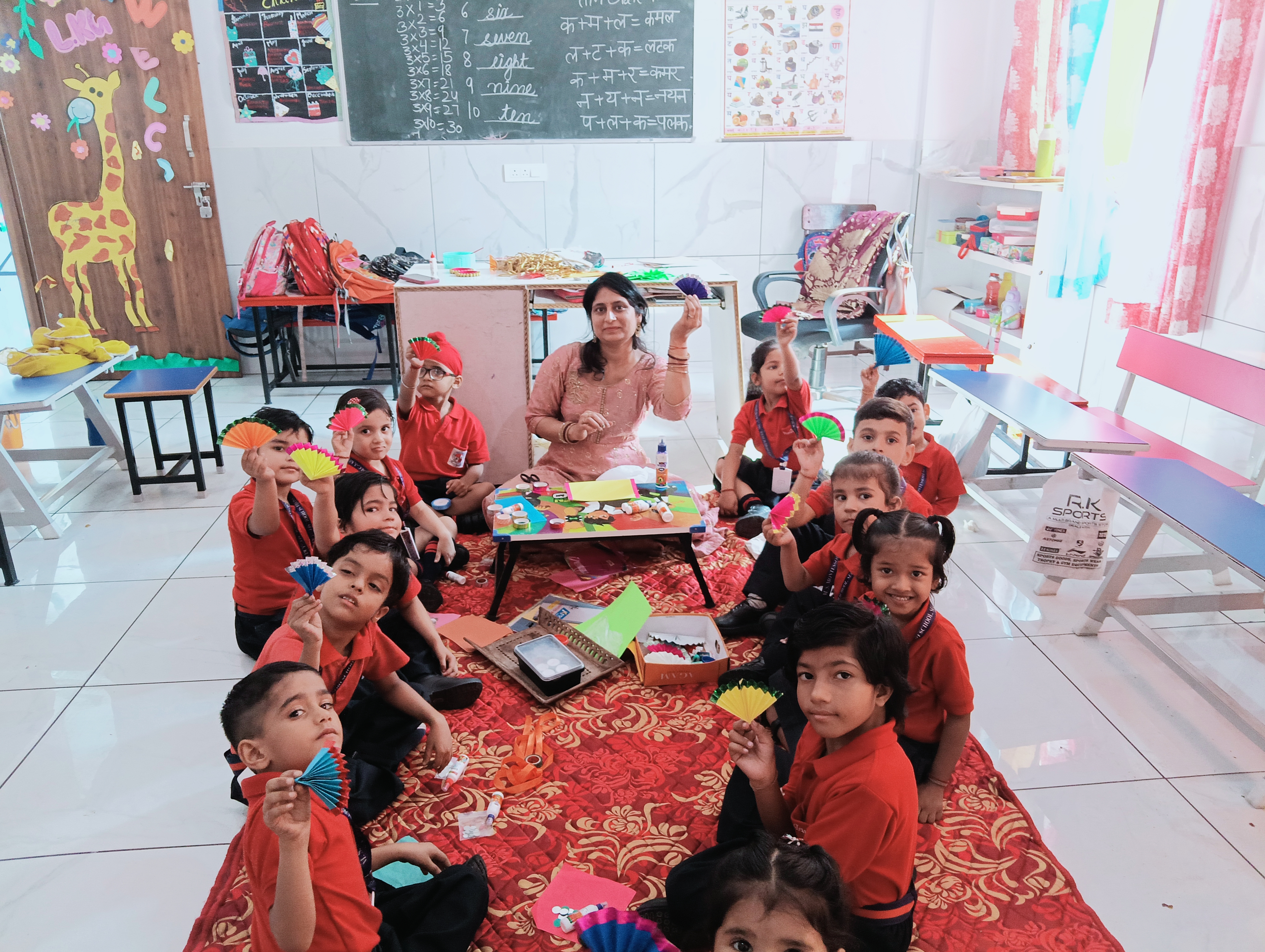 Students learning in class