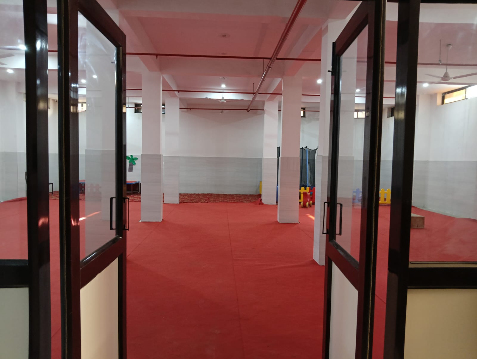 Indoor play area with soft flooring